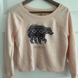 Hollister Long Sleeve Bear Top Pink Size S